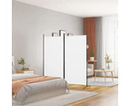 vidaXL 2-Panel Room Divider White 175x180 cm Fabric