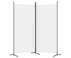 vidaXL 2-Panel Room Divider White 175x180 cm Fabric