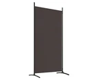 vidaXL 2-Panel Room Divider Brown 175x180 cm Fabric