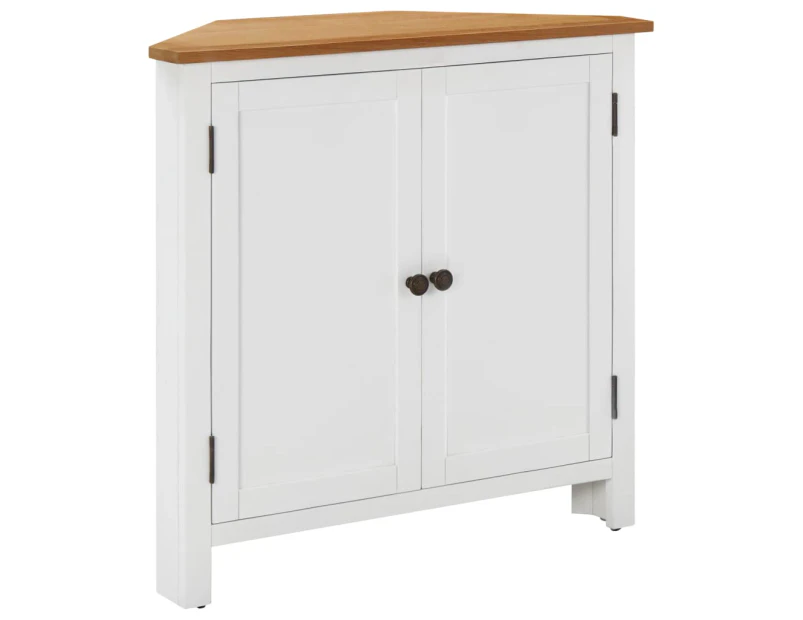 vidaXL Corner Cabinet 80x33.5x78 cm Solid Oak Wood