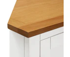 vidaXL Corner Cabinet 80x33.5x78 cm Solid Oak Wood