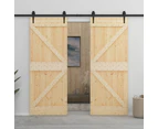 vidaXL Door 80x210 cm Solid Pine Wood