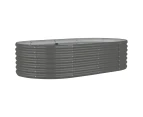 vidaXL Garden Raised Bed Powder-Coated Steel 152x80x36 cm Grey