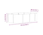 vidaXL Garden Raised Bed Powder-Coated Steel 152x80x36 cm Grey