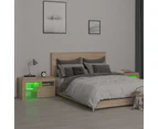 vidaXL Bedside Cabinets 2 pcs with LED Lights Sonoma Oak 70x36.5x40 cm