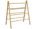 vidaXL Double Towel Ladder with 4 Rungs 90x50x100 cm Bamboo