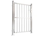 vidaXL Garden Gate 100x125 cm Stainless Steel