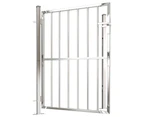 vidaXL Garden Gate 100x125 cm Stainless Steel