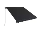 vidaXL Manual Retractable Awning 300x250 cm Anthracite