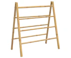 vidaXL Double Towel Ladder with 4 Rungs 90x50x100 cm Bamboo