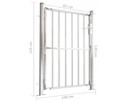 vidaXL Garden Gate 100x125 cm Stainless Steel