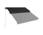 vidaXL Manual Retractable Awning 300x250 cm Anthracite