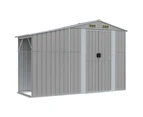 vidaXL Garden Shed Grey 277x93x179 cm Galvanised Steel