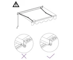 vidaXL Manual Retractable Awning 300x250 cm Anthracite