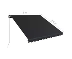 vidaXL Manual Retractable Awning 300x250 cm Anthracite