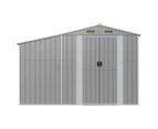 vidaXL Garden Shed Grey 277x93x179 cm Galvanised Steel