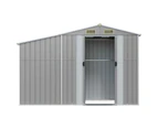 vidaXL Garden Shed Grey 277x93x179 cm Galvanised Steel