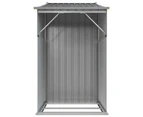 vidaXL Garden Shed Grey 277x93x179 cm Galvanised Steel