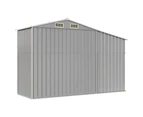 vidaXL Garden Shed Grey 277x93x179 cm Galvanised Steel