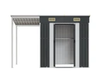vidaXL Garden Shed with Extended Roof Anthracite 277x110.5x181 cm Steel