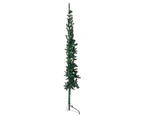 vidaXL Slim Artificial Half Christmas Tree with Stand Green 210 cm