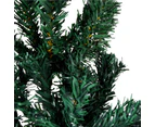 vidaXL Slim Artificial Half Christmas Tree with Stand Green 210 cm