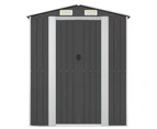 vidaXL Garden Shed Anthracite 192x108x223 cm Galvanised Steel