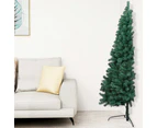 Artificial Half Pre-lit Christmas Tree with Stand Green 180 cm PVC