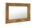 vidaXL Wall Mirror Baroque Style 60x40 cm Gold
