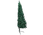 Artificial Half Pre-lit Christmas Tree with Stand Green 180 cm PVC