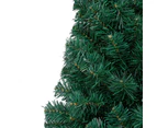 Artificial Half Pre-lit Christmas Tree with Stand Green 180 cm PVC