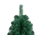 Artificial Half Pre-lit Christmas Tree with Stand Green 180 cm PVC