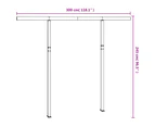 vidaXL Awning Post Set White 300x245 cm Iron