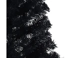 Artificial Half Christmas Tree with Stand Black 180 cm PVC