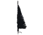 Artificial Half Christmas Tree with Stand Black 150 cm PVC