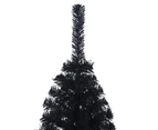 Artificial Half Christmas Tree with Stand Black 150 cm PVC