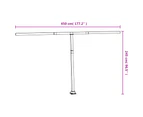 vidaXL Awning Post Set White 450x245 cm Iron