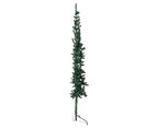 Slim Artificial Half Christmas Tree with Stand Green 180 cm