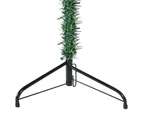 Slim Artificial Half Christmas Tree with Stand Green 180 cm