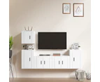 vidaXL 5 Piece TV Cabinet Set White Engineered Wood