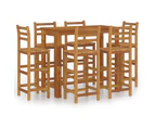 7 Piece Garden Bar Set Solid Wood Acacia