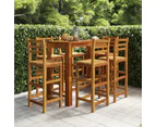 7 Piece Garden Bar Set Solid Wood Acacia