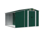 vidaXL Garden Shed Green 277x279x179 cm Galvanised Steel