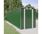 vidaXL Garden Shed Green Galvanised Steel Outdoor Tool Storage Multi Sizes