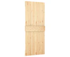 vidaXL Sliding Door with Hardware Set 80x210 cm Solid Wood Pine