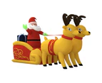 Christmas Inflatable Santa and Reindeer Decoration LED 130 cm