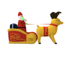 Christmas Inflatable Santa and Reindeer Decoration LED 130 cm