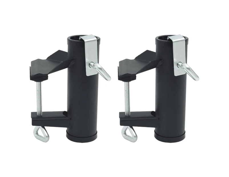 vidaXL Umbrella Clamps for Balcony 2 pcs 25-38 mm Steel