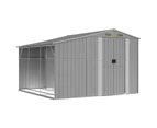 vidaXL Garden Shed Grey 277x279x179 cm Galvanised Steel