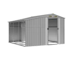 vidaXL Garden Shed Grey 277x279x179 cm Galvanised Steel